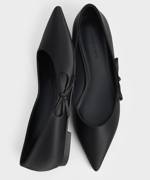 ボニー バレエ フラットパンプス CHARLES ＆ KEITH（チャールズ&キース） バレエシューズ パンプス ボウ