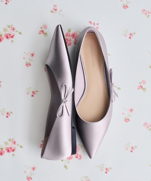CHARLES ＆ KEITH（チャールズ&キース） バレエシューズ パンプス ボウ