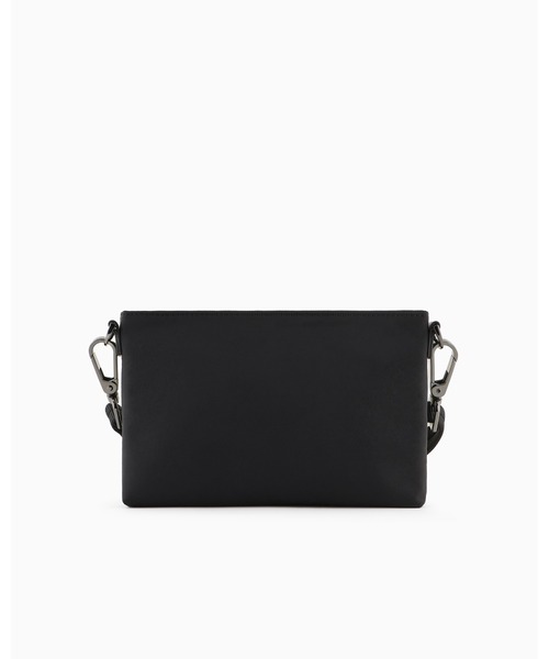 【極美品】エンポリオアルマーニ サコッシュ ショルダーバッグ レザー 黒 EMPORIO ARMANI ショルダーバッグ 「エンポリオ アルマーニ」フラット