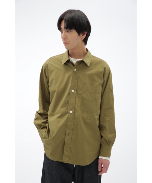 MARGARET HOWELL シャツ FINE COMPACT COTTON POPLIN I メンズ