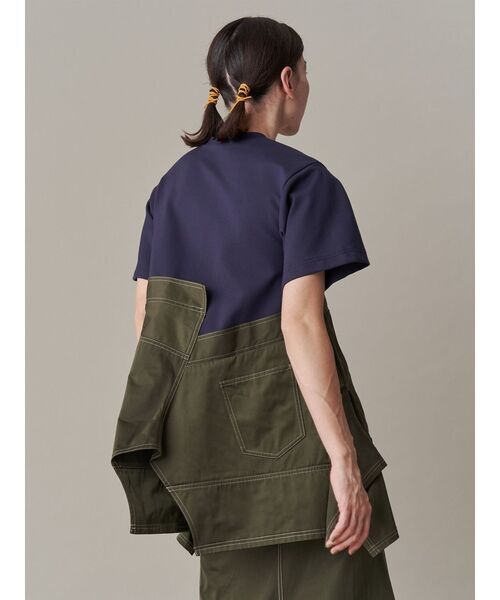 早い者勝ち 完売品【新品】UN3D デニムディテールドッキングTシャツ 36 UN3D. tシャツ DENIM DETAIL DOCKING T-SH「セットアップ着用