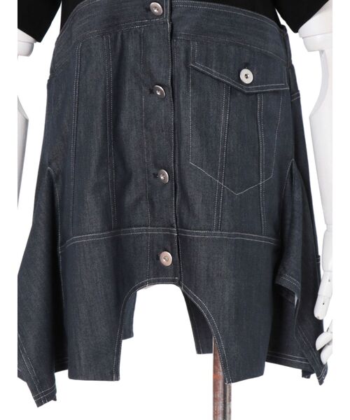 UN3D. tシャツ DENIM DETAIL DOCKING T-SH「セットアップ着用