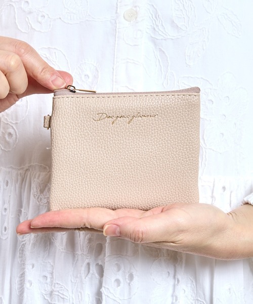 ベージュ　ポーチ　専用 バイカラーズ・ティッシュポッケト付きポーチ モカベージュ