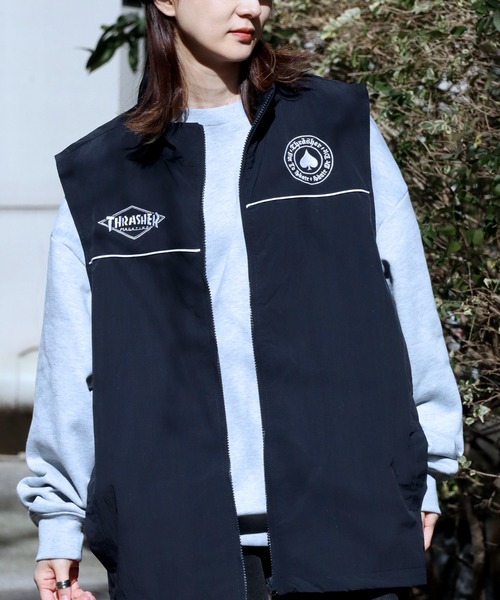 THRASHER（スラッシャー） ベスト ジレ 「THRASHER/スラッシャー