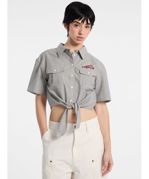 ブラウス シャツ GUESS Originals Workwear Tie Top 半袖シャツ レディース GUESS ブラウス シャツ Originals Workwear Tie Top 半袖シャツ