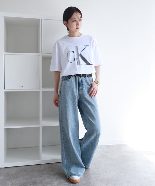 国内発送   ビッグCKロゴ 半袖Tシャツ カルバンクラインCKビッグロゴ 半袖Tシャツ 半袖 Tシャツ メンズ