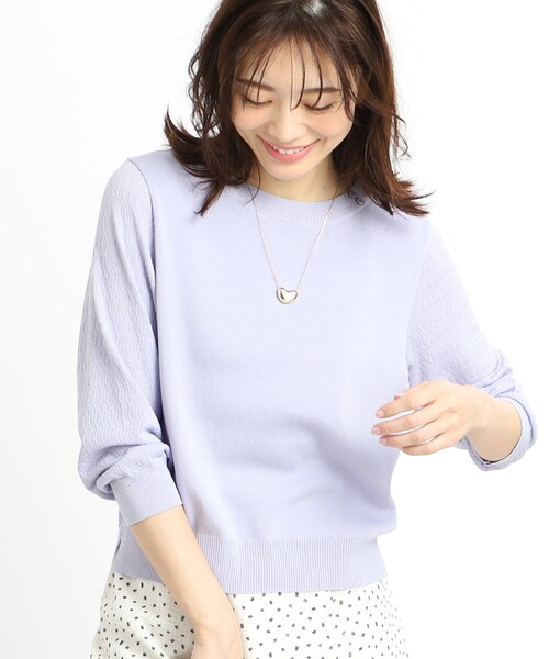 リフレクト　パールボタン付き綺麗色ニット　他3点 Reflect ニット セーター 「夏SALE／WEB先行カラーあり／洗える