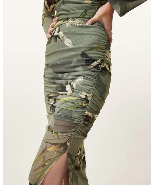 ALLSAINTS（オールセインツ） ワンピース HANAKO PRINT MESH WRAP MAXI