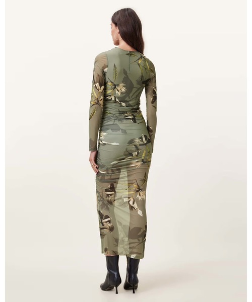 いちごみるくオールセインツ　ALL SAINTS ワンピース ALLSAINTS（オールセインツ） ワンピース HANAKO PRINT MESH WRAP MAXI