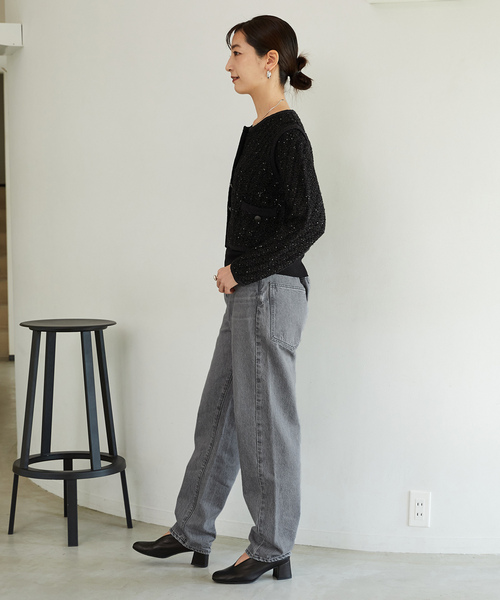 未使用級✨️24AW ヴェルメイユパーイエナ リブ ウールカーディガン グレー VERMEIL par iena（ヴェルメイユパーイエナ） ニットカーディガン FREE