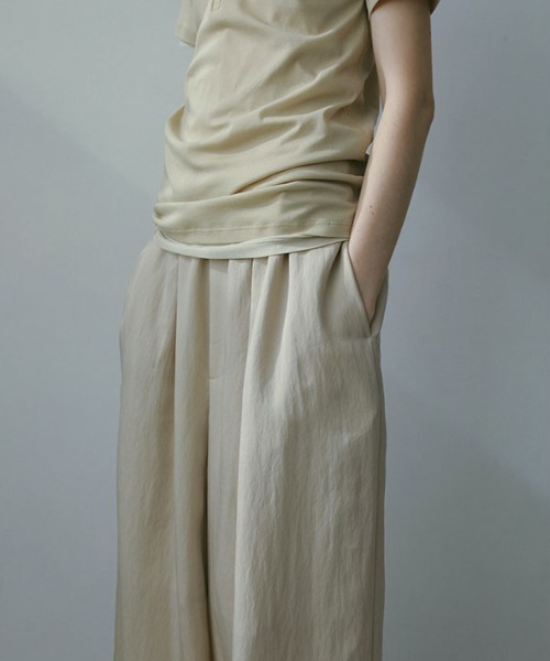 ETRETOKYOリラクシータックワイドパンツ リラクシータックワイドパンツ(S BEIGE): ボトムス │ ETRE