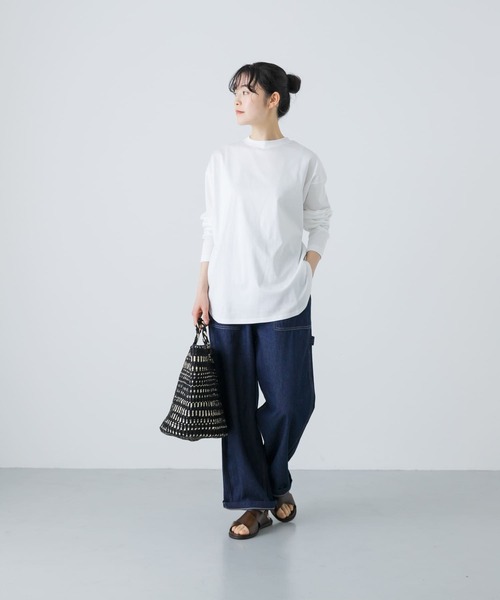 tシャツ コットンクルーネックカットソー レディース かぐれ tシャツ コットンクルーネックカットソー レディース