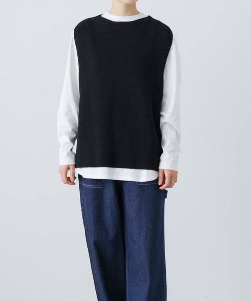 tシャツ クルーネック裏毛カットソー レディース Audrey and John Wad tシャツ クルーネック長袖カットソー