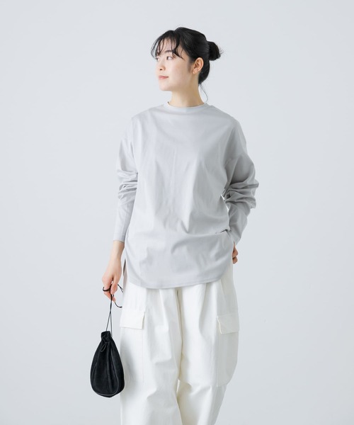 【かぐれ】コットンクルーネックカットソー コットンクルーネックカットソー（Tシャツ/カットソー）｜かぐれ