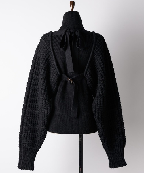 「LA BELLE ETUDE」 ニットアンサンブル FREE ネイビー レディース_画像2