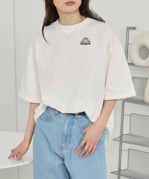 Kappa tシャツ Kappa/カッパ 別注 ロゴ刺繍 オーバーサイズ半袖T