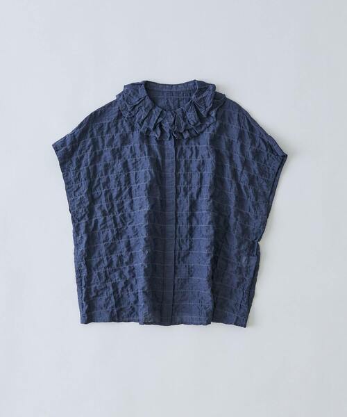 【ADIEU TRISTESSE】フリルカラーブラウス パウダーコットンフリルカラーシャツ｜BIGI online store - ビギ