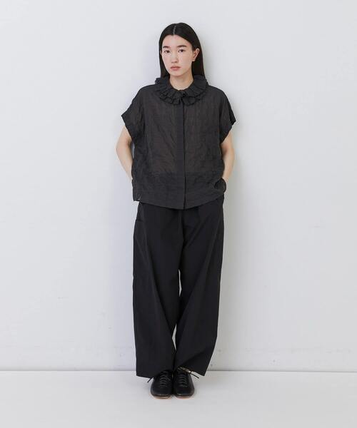 conges payes ADIEU TRISTESSE ブラウス シャツ タックフリル