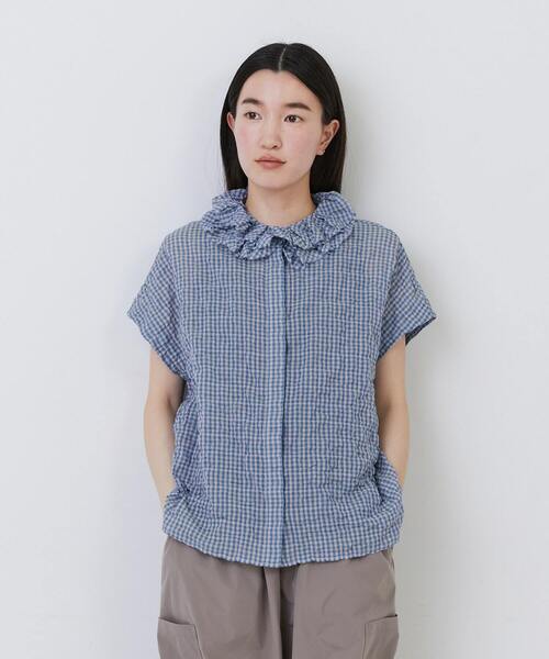 conges payes ADIEU TRISTESSE ブラウス シャツ タックフリル