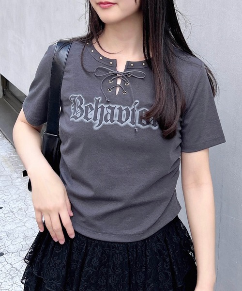 INGNI Tシャツ INGNI tシャツ フラワーロゴTシャツ レディース : ZOZOTOWN
