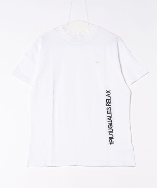 【1PIU1UGUALE3 RELAX】バーチカルエンブロイディー半袖Tシャツ 1PIU1UGUALE3 RELAX tシャツ 「1PIU1UGUALE3」 VERTICAL LOGO