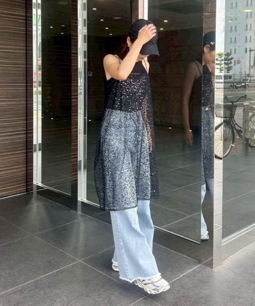 最終セール ANDRESD アンドレスド パンツドレス ノットシャツドッキングセットアップドレス / knot shirt docking