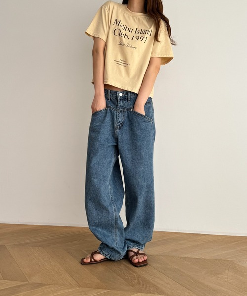 MARANI JEANS 売れ筋商品|||マラーニ ジーンズ Tシャツ トップス レディース Polo shirts Azure MARNI Graphic Print Organic Poplin Bowling Shirt (Mazarine