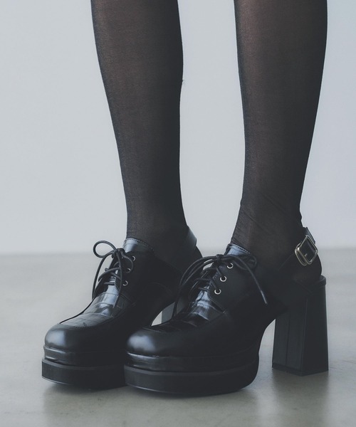 【HARE】レースアップチャンキーシューズ/L セール】レースアップチャンキーサボサンダル(HARE)（サンダル）｜HARE