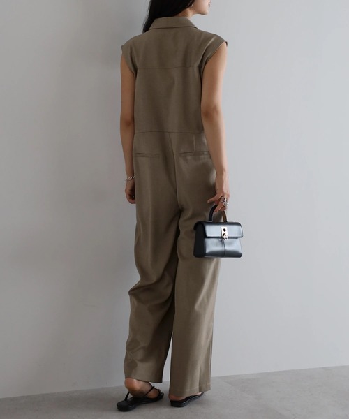 ENC オールインワン 「動画あり」polo collar sleeveless jumpsuit
