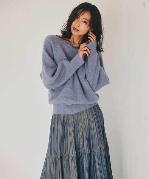 FRAY I.D（フレイ・アイディー） Vネックニット FREE ブラック