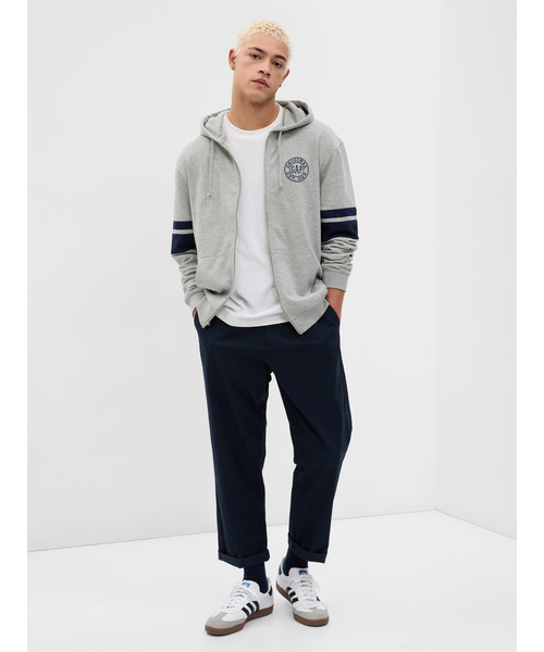 GAP メンズフルジップフードジャケットsize-M GAP 「GAP」 ジップアップパーカー M グレー メンズ : ZOZOTOWN