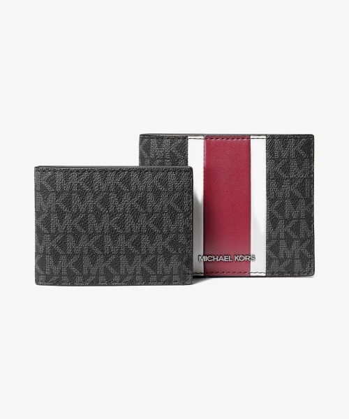 【未使用級】MICHAEL KORS 三つ折り財布 MKシグネチャー MICHAEL KORS（マイケルコース） マネークリップ 3 IN 1 ウォレット