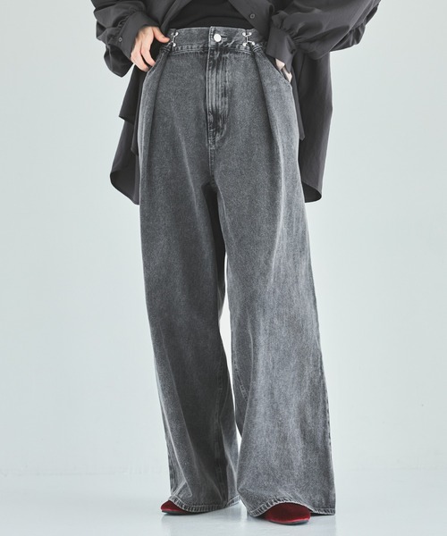LAKOLE（ラコレ） ジーンズ デニム デニムパンツ ウエストフックデニム