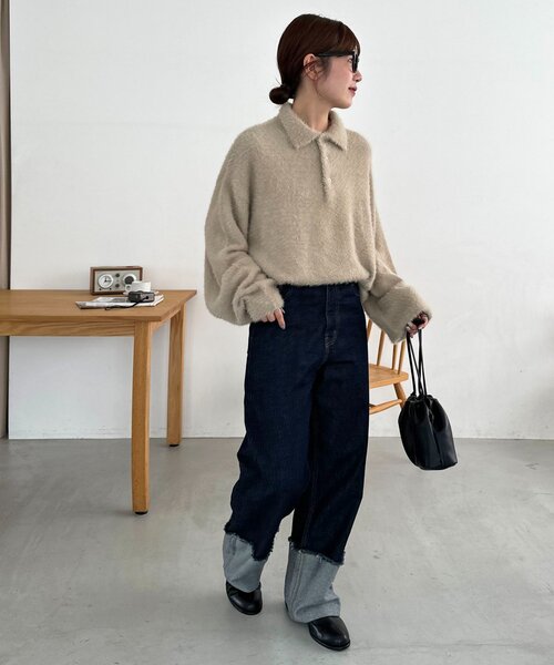 Discoat（ディスコート） ニット セーター 「ユニセックス」ミンク