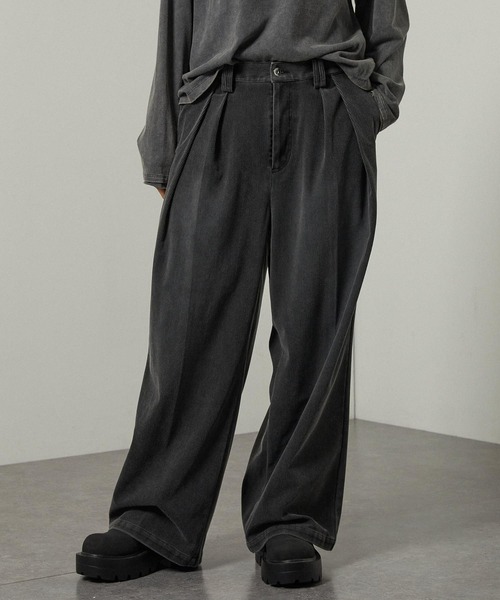 パンツ 「Alfred Alex」ヴィンテージ加工ピグメント コーデュロイ