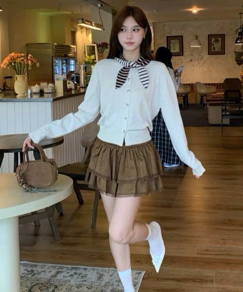 スカート ベロアティアードスカート | LACーVERT | 04