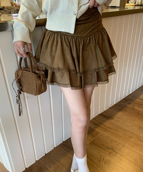 スカート ベロアティアードスカート | LACーVERT | 02