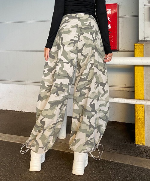 non-hedge（ノンヘッジ） ワイドパンツ パンツ 迷彩ワイドパンツ