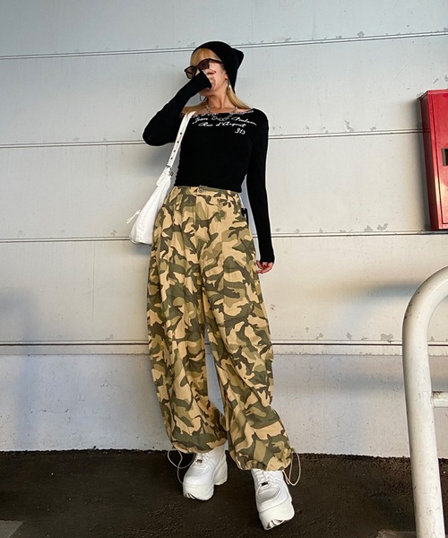 stovaigh ワイドパンツ ほぼ未使用 non-hedge（ノンヘッジ） ワイドパンツ パンツ 迷彩ワイドパンツ