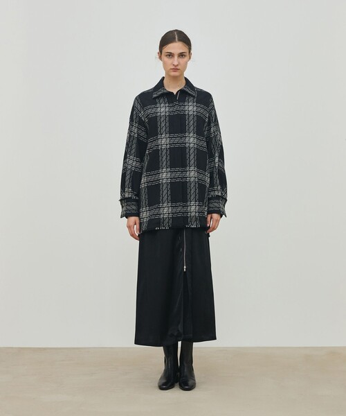 ほぼ新品‼︎DES PRÉSハイツイストウールチェックスタンドカラーコート DES PRES コート アウター ハイツイストウールチェック スタンドカラー