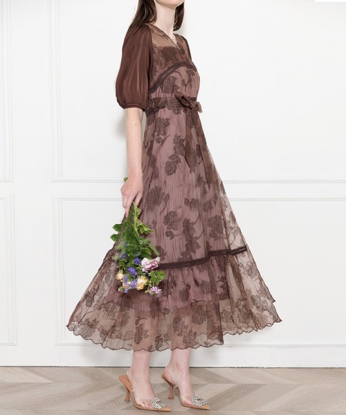 Leja 半袖ロングワンピース レディース Leja（レジャ） 半袖ワンピース MEDIUM チョコ レディース : ZOZOTOWN