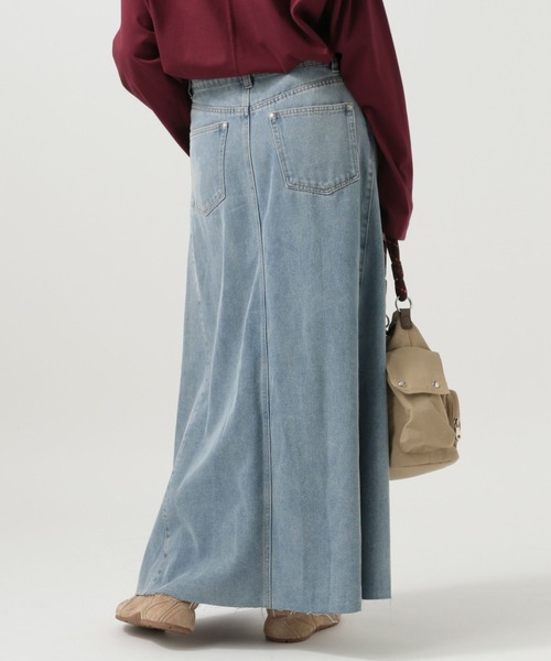 スカート デニムフレアスカート