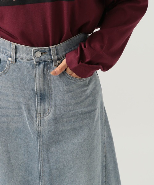 スカート デニムフレアスカート