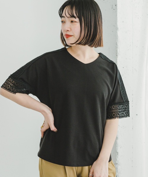 「ITEMS URBANRESEARCH」 半袖Tシャツ FREE ブラック レディース_画像7