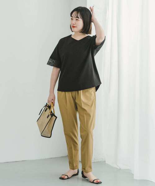 「ITEMS URBANRESEARCH」 半袖Tシャツ FREE ブラック レディース_画像9