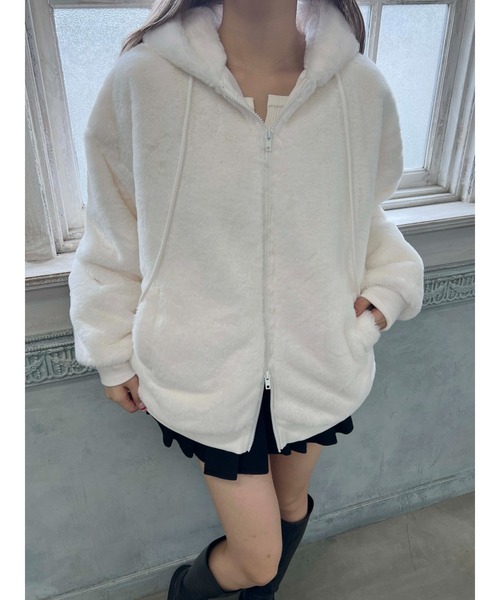 ブルゾン アウター キャットフェイクファーブルゾン レディース