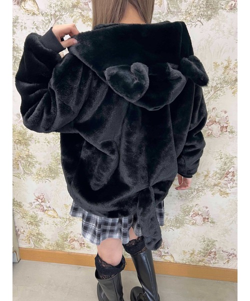 ブルゾン アウター キャットフェイクファーブルゾン レディース