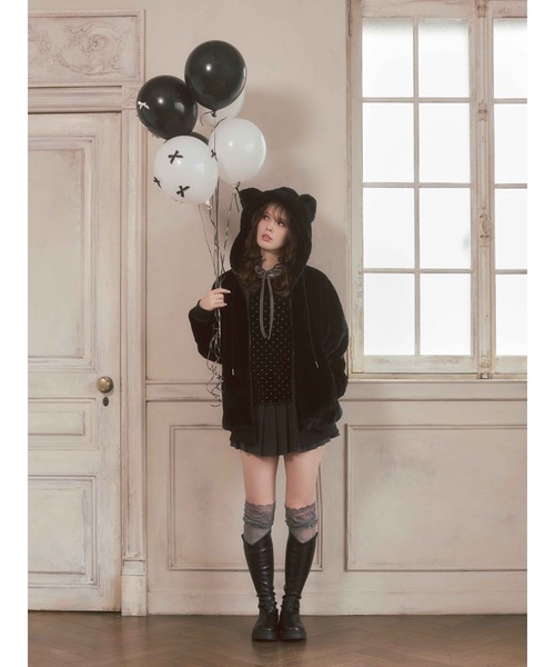 ブルゾン アウター キャットフェイクファーブルゾン レディース