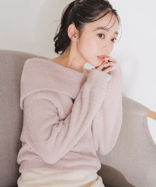 MISTREASS オフショルニット MISTREASS ミストレアスOff Shoulder Knit Top