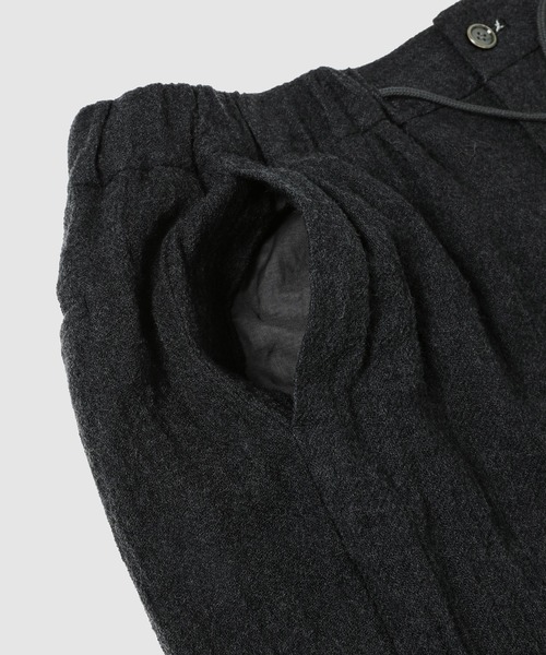 パンツ DIGAWEL gathe pants DIGAWEL Pants (garment wash)【BLACK】 | welles